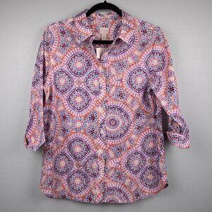 Chico's Sunburst No-Iron button down shirt NWT-1